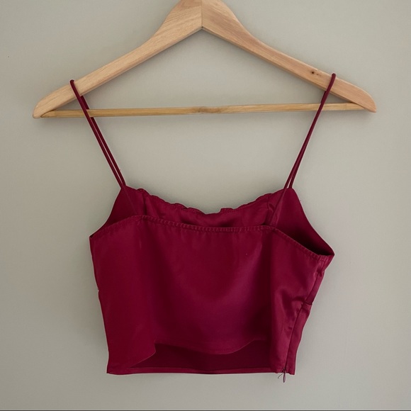 SHEIN Satin Red Cami Size 2 - Picture 2 of 2